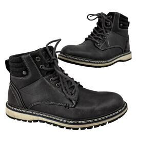 B-52 By Bullboxer Elyss Winter Boots Mens Size 8 Gray Black Lace Up Fleece Lined